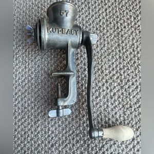Vintage Meat Grinder Kut-Easy #57 ‎ Hand Crank Full Clamp